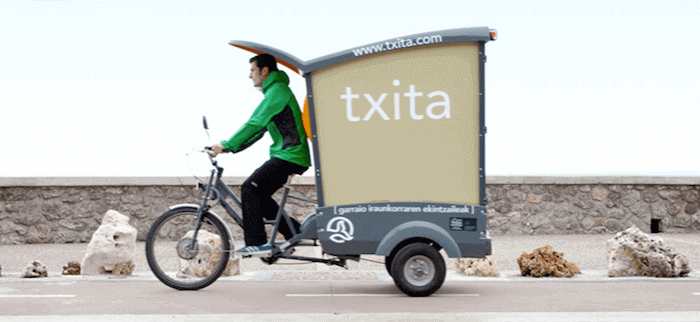 Bici para el reparto de mercancías.