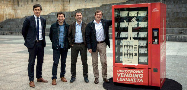 Curriculumak negozio-aukera bihurtzen dituen vending makina bat