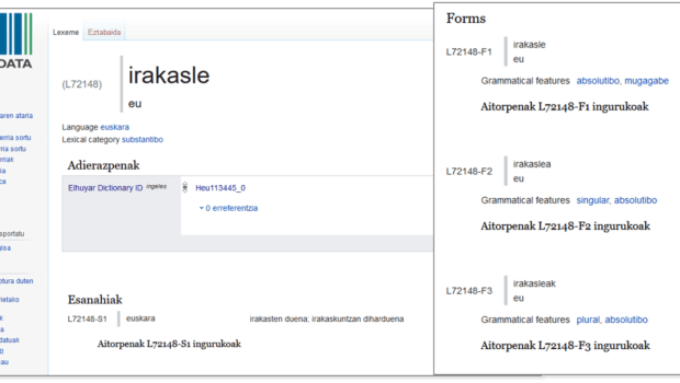 El euskera es el idioma que tiene un mayor número de significados en Wikidata