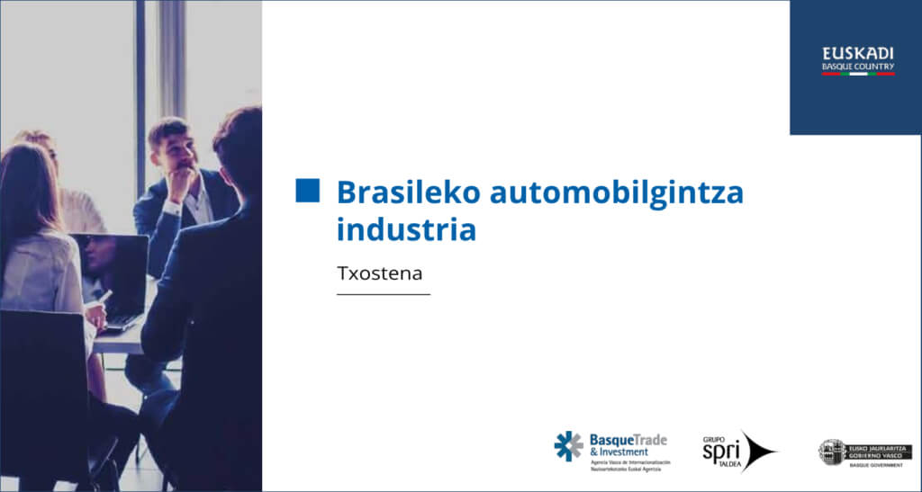 Brasileko automobilgintza sektoreari buruzko txostenaren azaleko irudia.