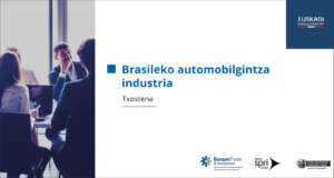 Brasileko automobilgintza sektoreari buruzko txostenaren azaleko irudia.