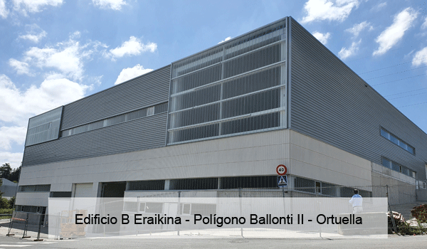 Sprilur-ek 6 pabilioi berri egiteko lanak bukatu ditu Ortuellako Ballonti industrialdean