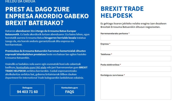 Brexit-ari buruzko aholkularitza-zerbitzu berria euskal enpresentzat