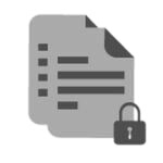 Icono securización de la información/datos industriales