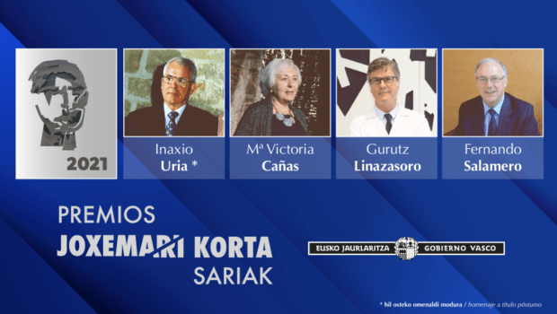 2021eko Korta Sariak Victoria Cañasek, Gurutz Linazasorok, Fernando Salamerok eta Ignacio Uriak jasoko dituzte