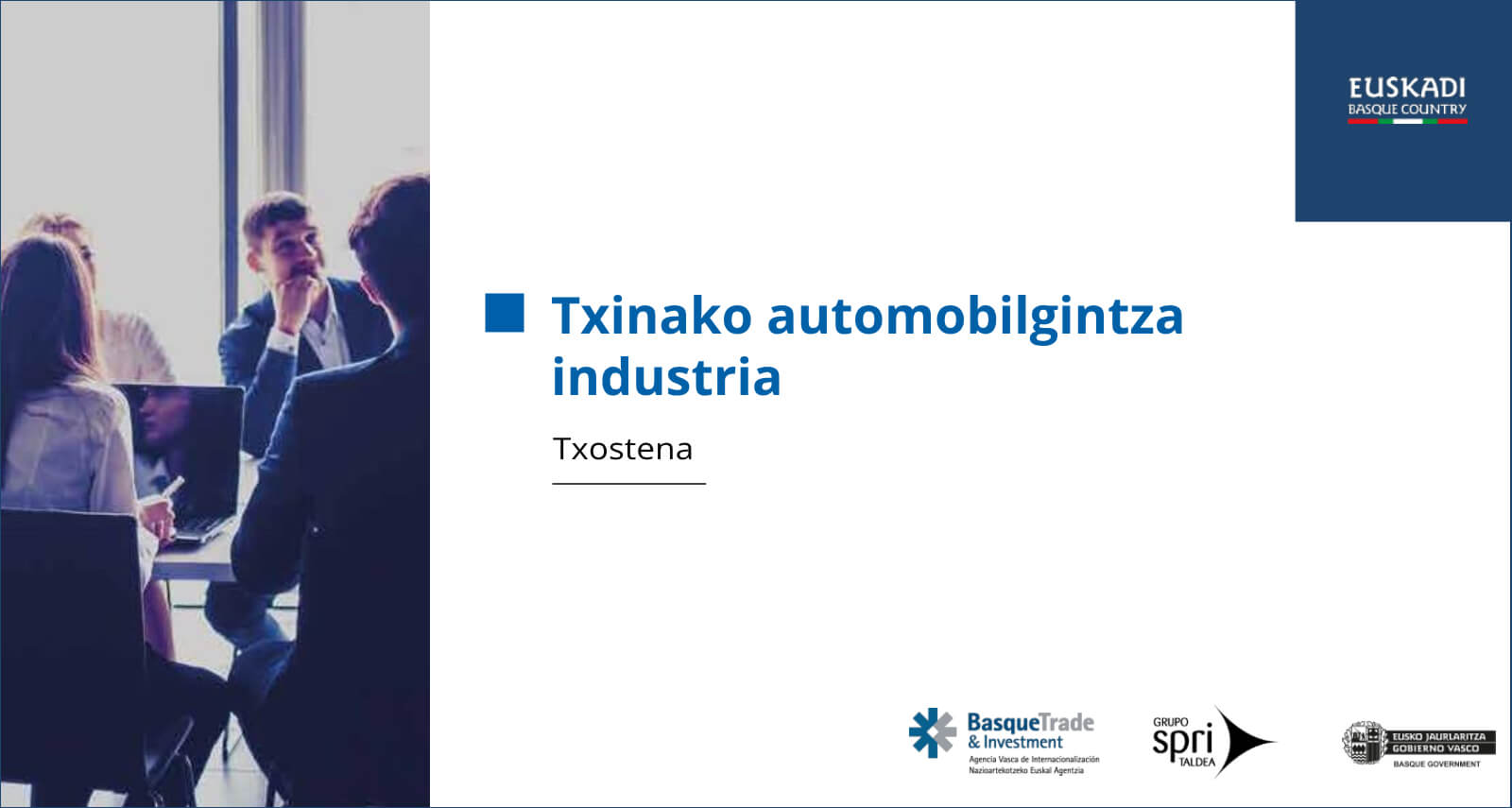 Txinako automobilgintza sektoreari buruzko txostenaren azaleko irudia