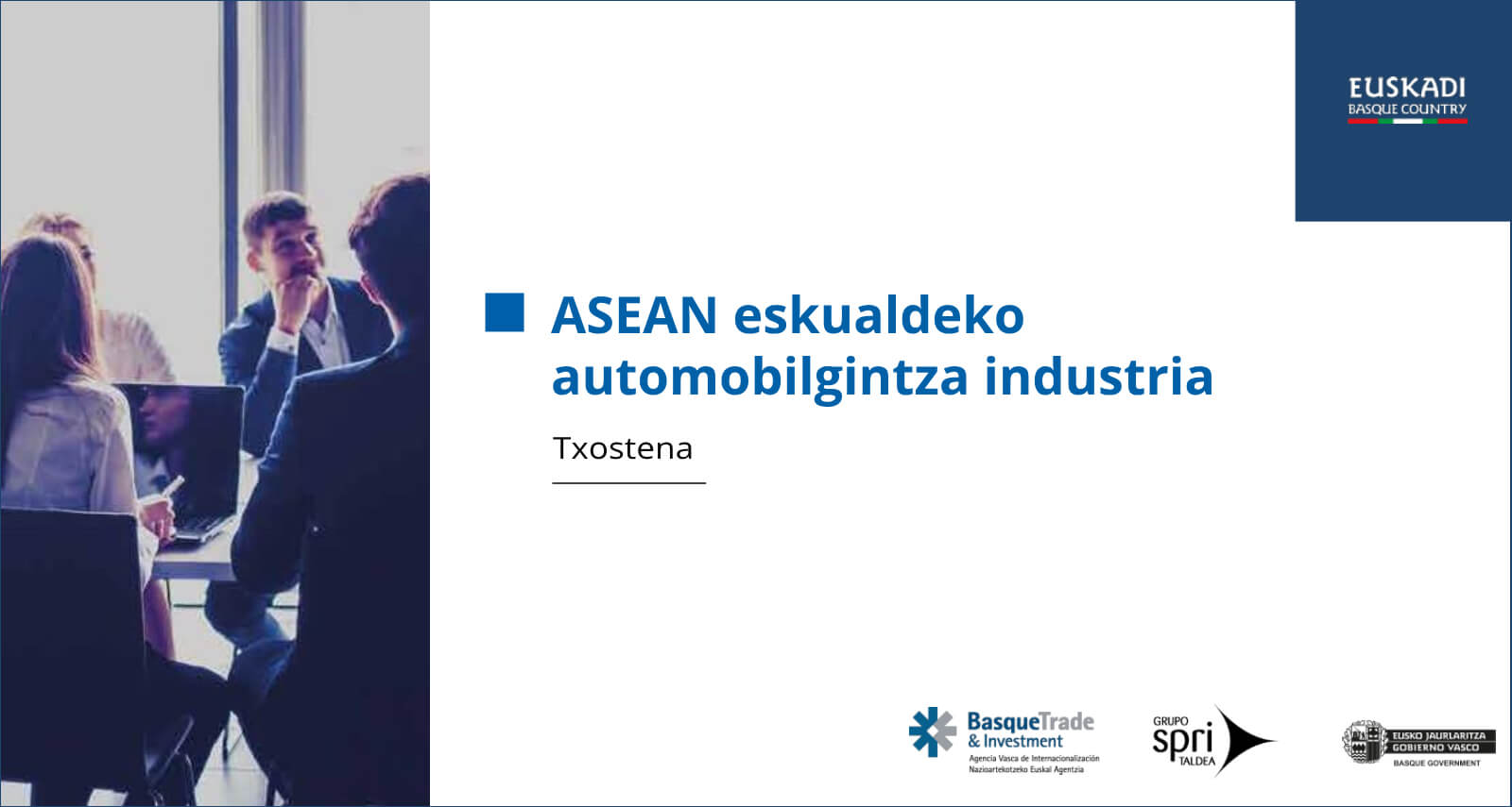 ASEAN eskualdeko automobilgintza merkatuari buruzko txostenaren azaleko irudia.