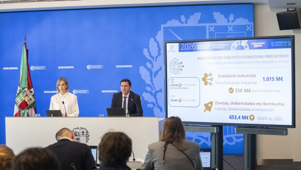 2026ko  aurrekontuak:  Industria,  Trantsizio  Energetikoa  eta  Jasangarritasuna,  650,5  M€